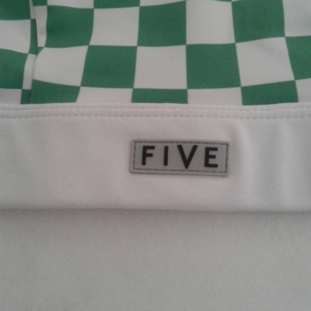 Five the Label Checkered Active Set Green Sports Bra & Biker Shorts S/M NWT - Picture 5 of 14
